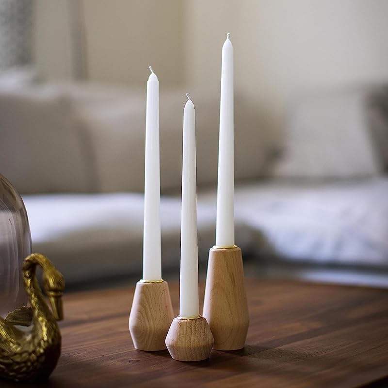 Ksefsy Ksefey Pure White 10 Inch Taper Candles-Pack of 6 Classic Candles - Dripless,Scentless and Long Burning Time-Perfect for Wedding,Dinner,Party and Home Decor - Image 4